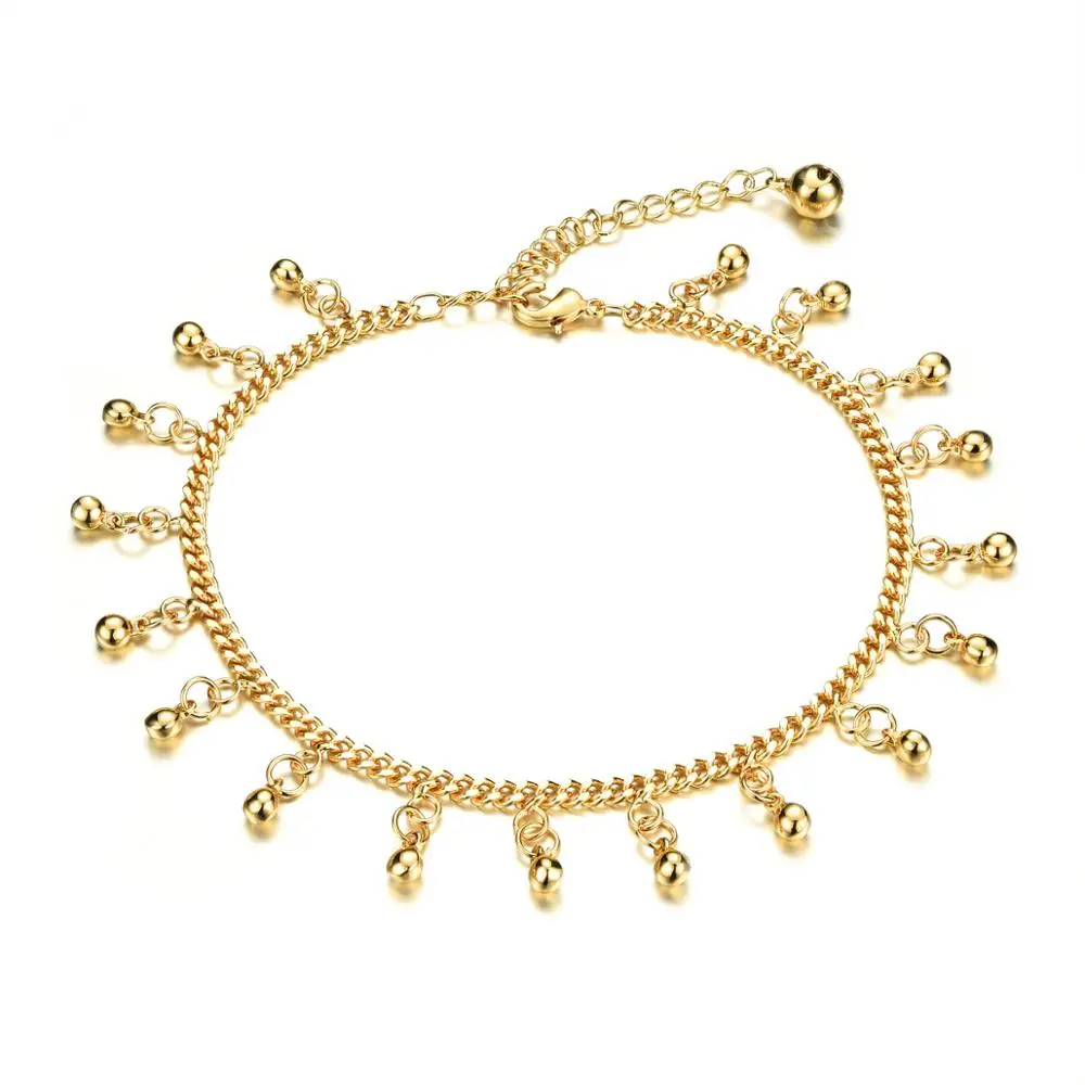 New Style Dainty Gold Plated Anklets Foot Jewelry Anklets On Foot Ankle