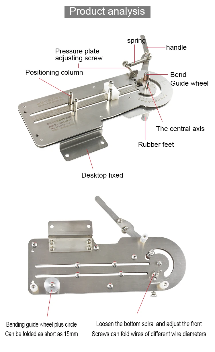 Manual Small Wire And Cable Bending Machine Electric Wire Bending Tool Iron  Wire Copper wire Bender 2.5-25 square