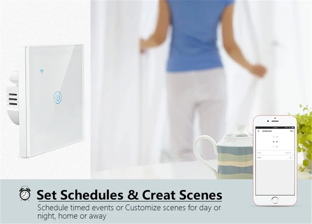 MICRO DENG 1GANG Zigbee Europe Kingdom Standard White Glass Touch Switch/Smart Wireless Touch Switch - ANKUX.COM