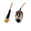 N type jack to MCX plug right angle coaxial cable RG316