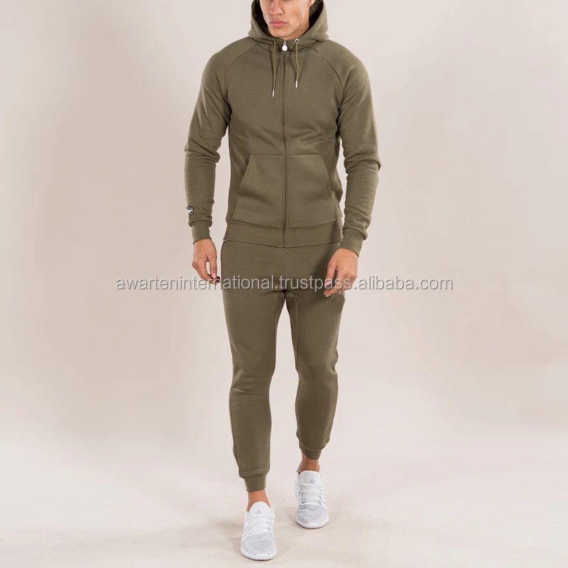 Wholesale Custom Velour Velvet Skinny Tracksuit Men Plain Slim Fit Male