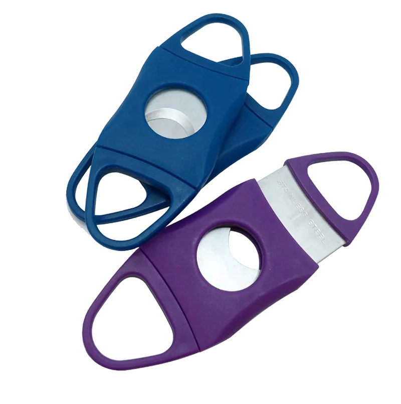 
Double Grip Double Blade Cigar Cutter Guillotine with large aperture 