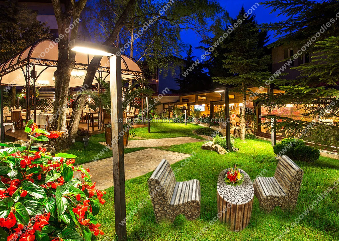 2021 Best Selling Fused Wooden Logs Chair Sofa With Center Table Ideal