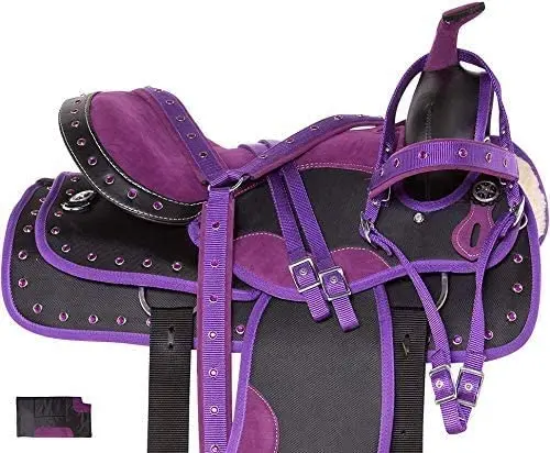 Synthetic Western Horse Saddle Tack Barrel Racing With Matching