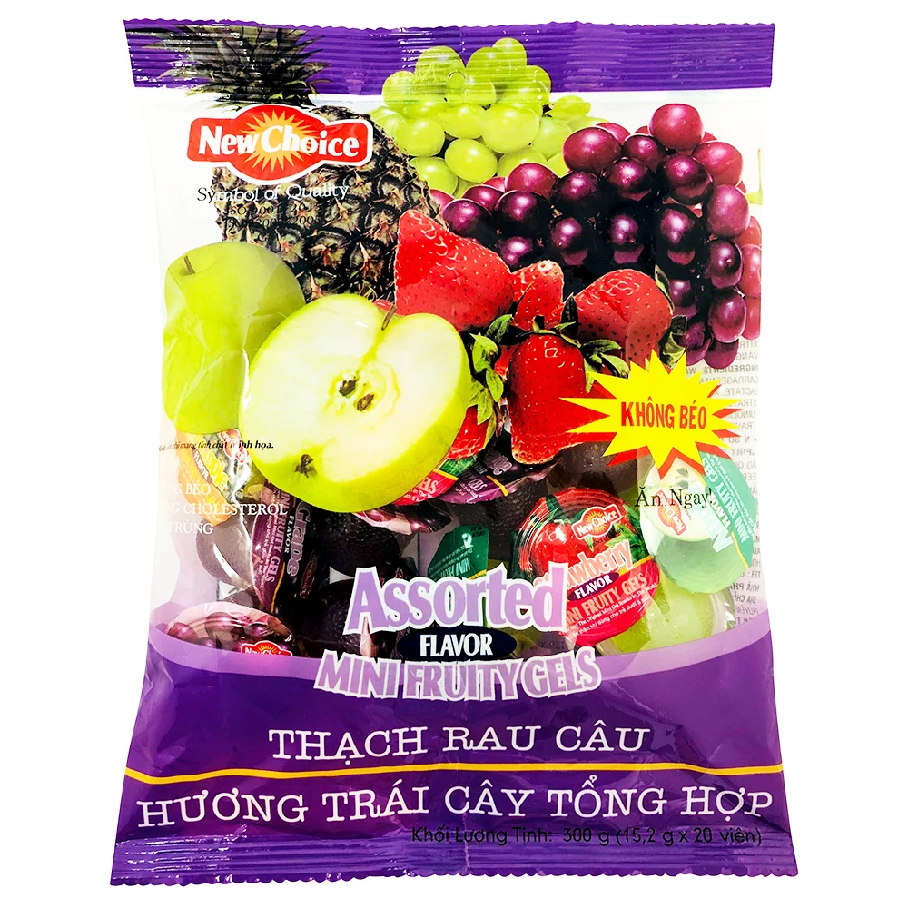 Assorted Flavor Jelly Bag 300g Origin Vietnam Halal Iso Gmp Haccp