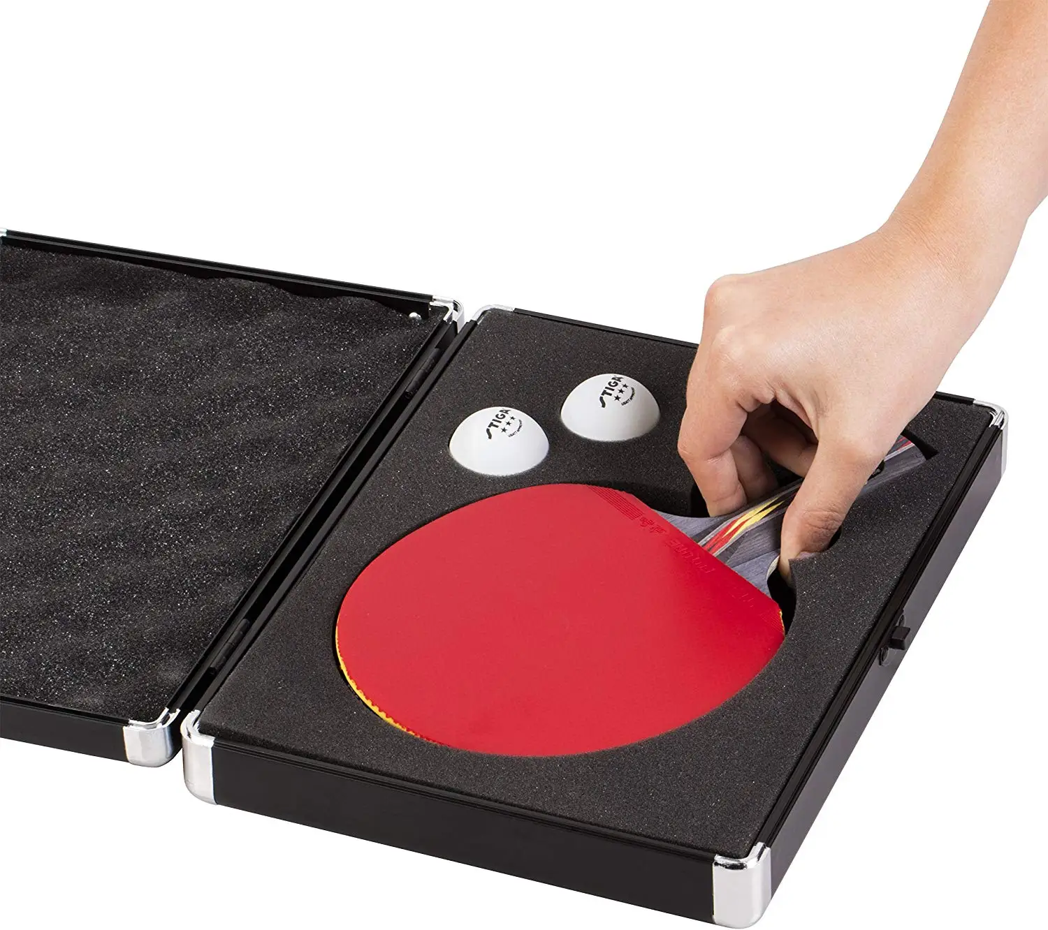 Aluminum Table Tennis Racket Hard Case Transports And Stores One Racket