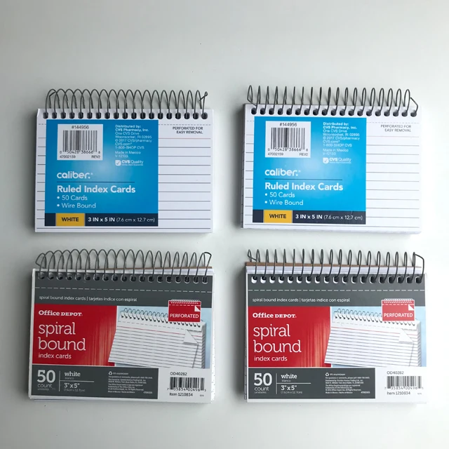 High Quality Spiral Bound Index Card Notebook Buy Spiral Bound Index