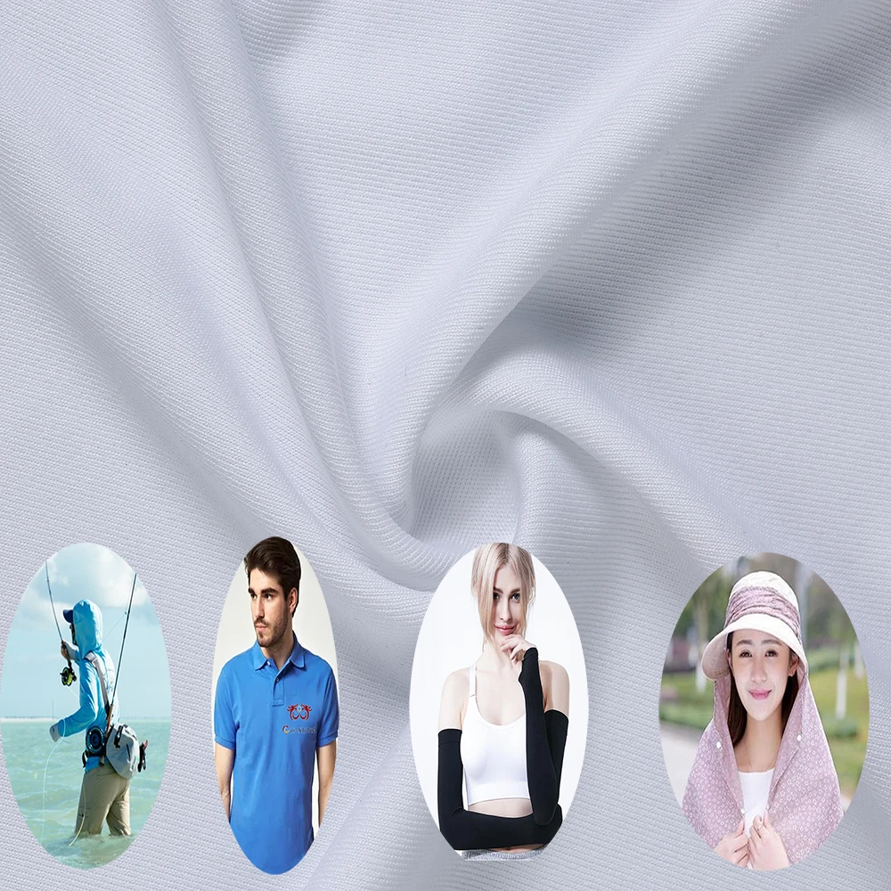 
upf 50+ anti uv protection resistant polyester spandex nylon jersey sportswear fishing fabric for T shirt 