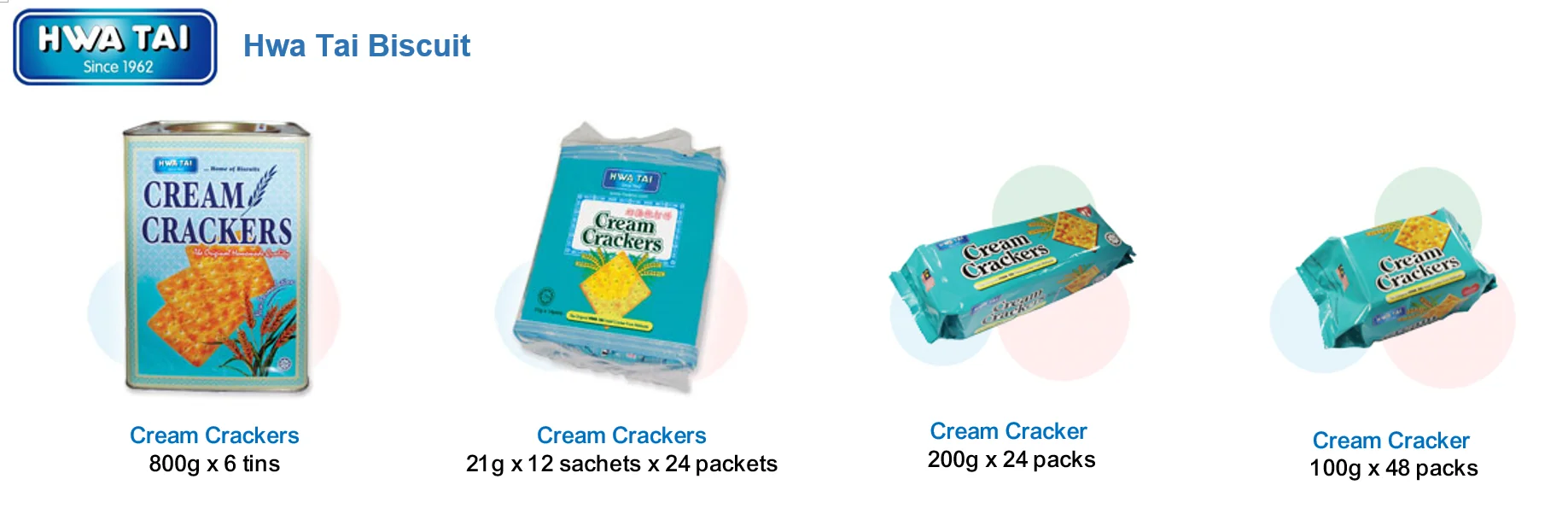 Hwa Tai Cream Cracker 200g Cream Cracker Biscuits Buy Asian