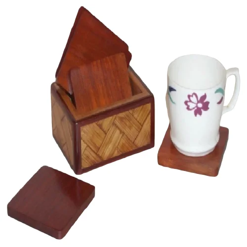 Wood Handicrafts Tabletop Wooden Coaster Setantique Product Buy Wood