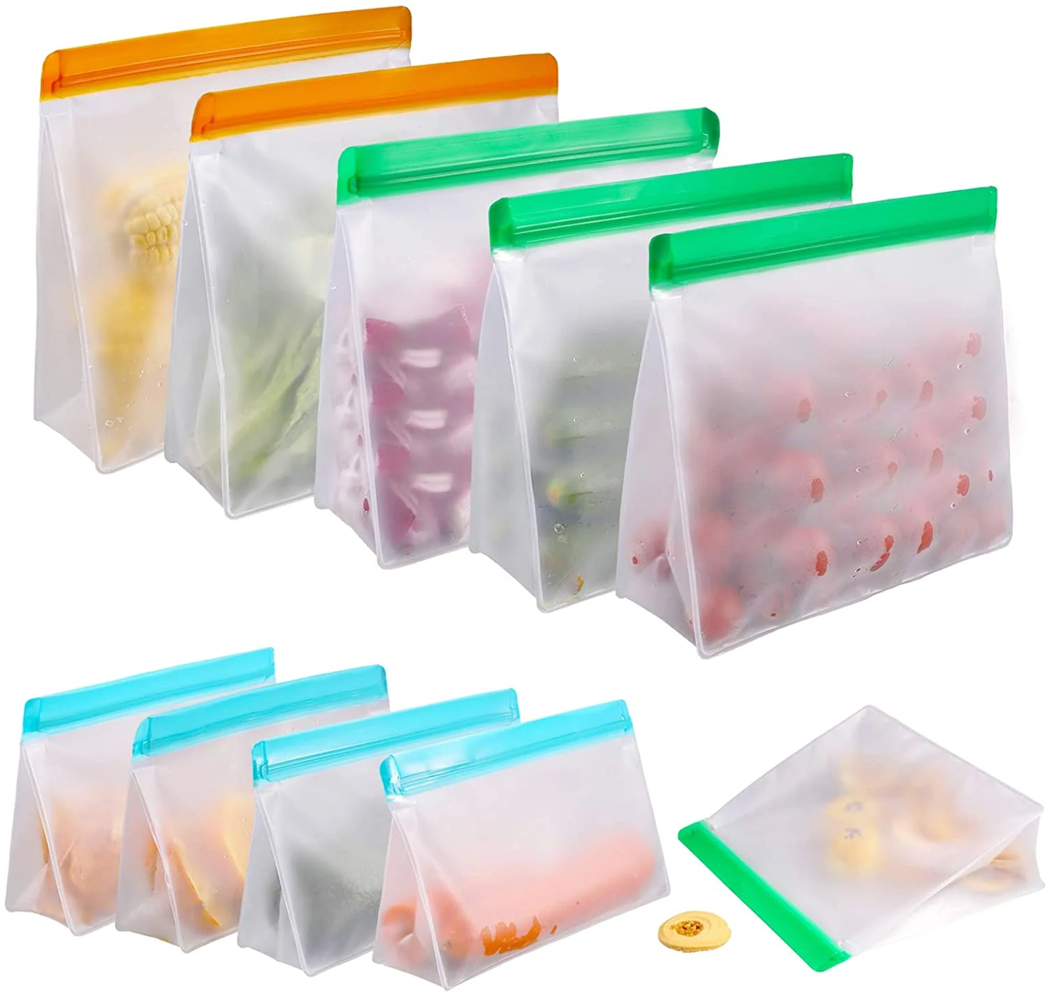 Food Grade Thick Reusable Freezer Ziplock Peva Plastic Snack Ziplock ...