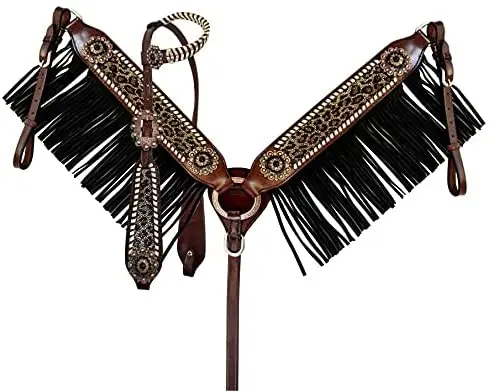 Brown Beaded Breast Collar – Custom Cowboy Shop