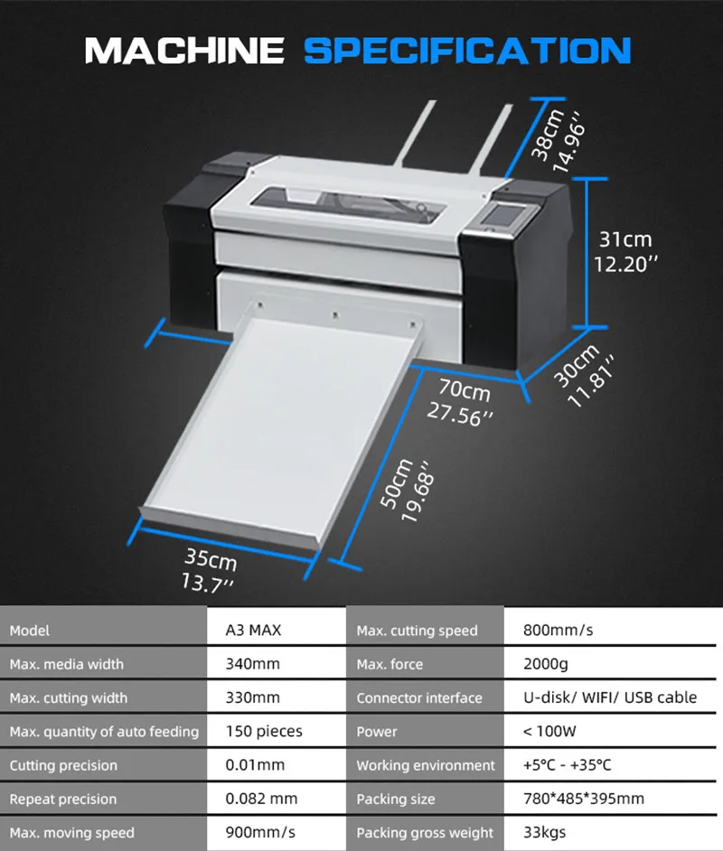 Skycut A3 Max Label Sticker Cutter Plotter With Auto Feeding Paper