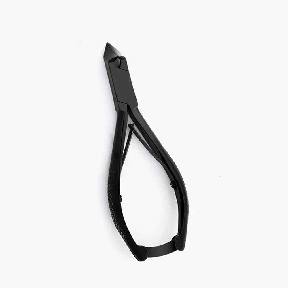 Professional Cuticle Nail Nippers With 7mm Tip Size And Half Black