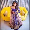 New Ethnic Blue Designer Taffeta Bridal Lehenga Choli
