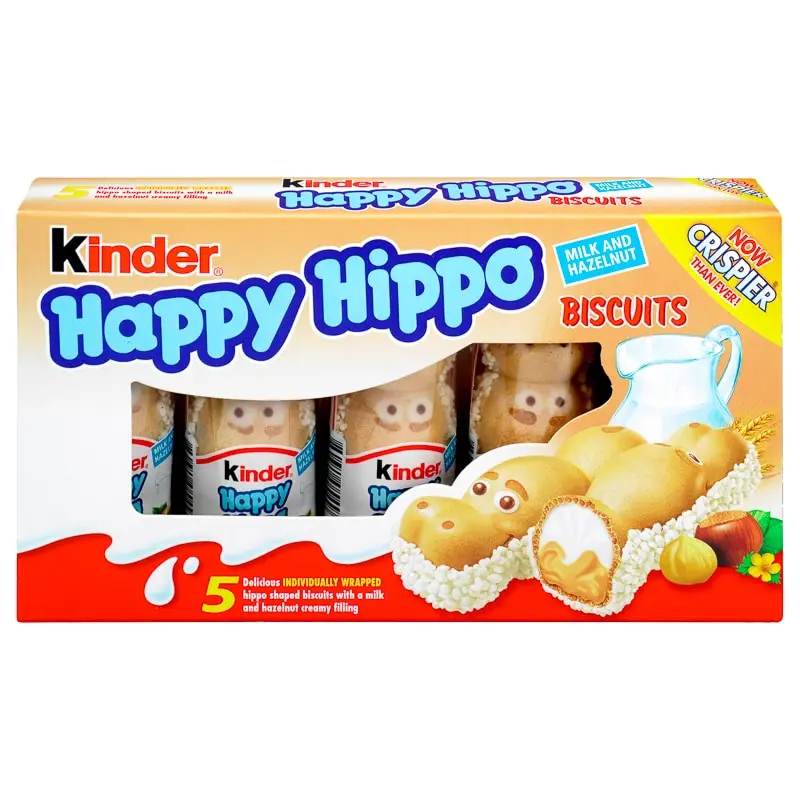 
Kinder Happy Hippo Milk and Hazelnut Biscuits 