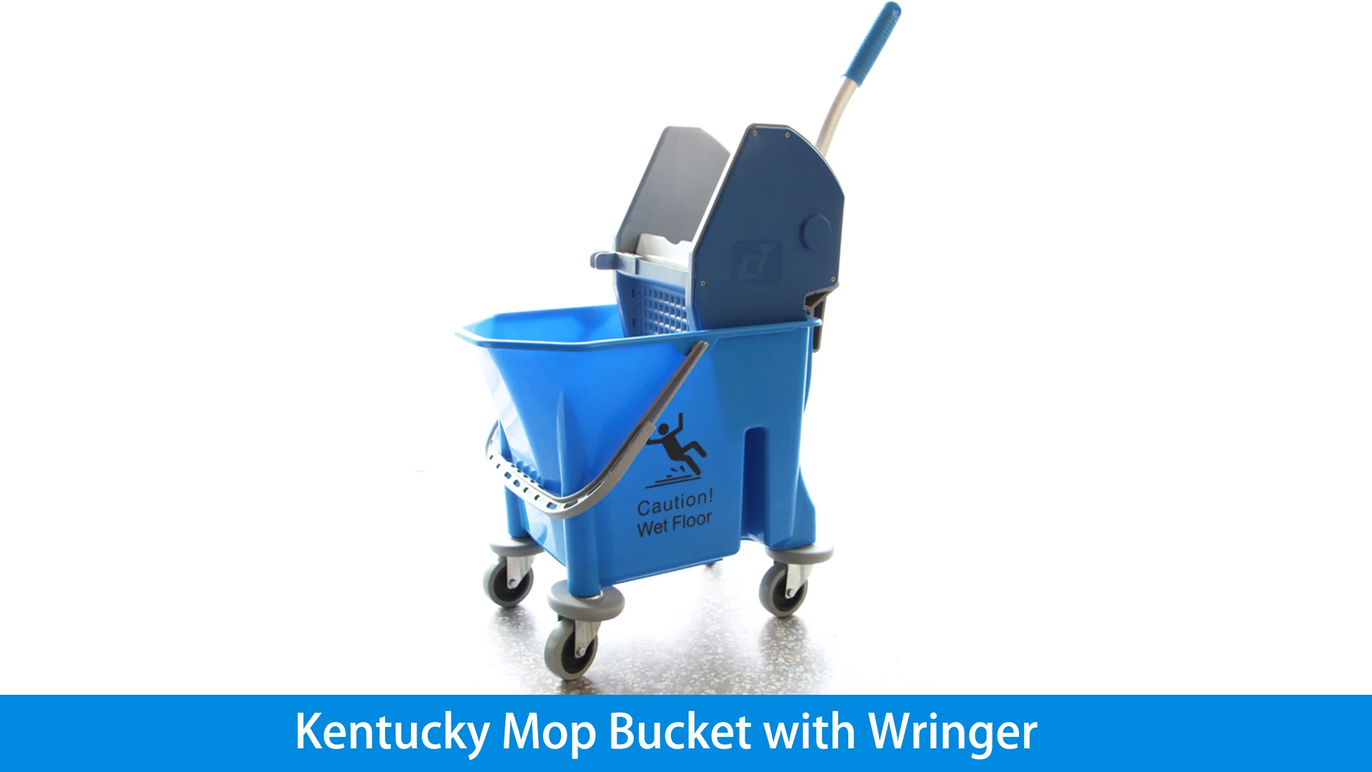 commercial flexible plastic single mop wringer bucket with down