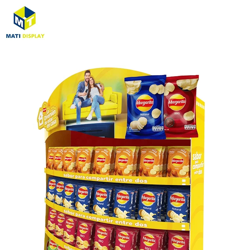 Pop Supermarket Lays Snack Promotion Cardboard Display Rack Potato Chip Display Rack Buy Lays