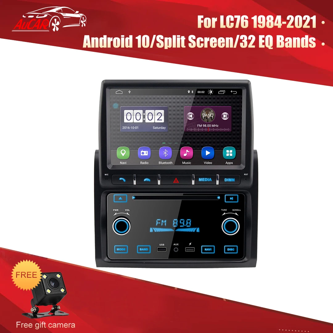Aucar Touch Screen Car Stereo 8" Android 10.0 Dvd Player Car Radio Car
