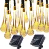 Outdoor fairy waterproof raindrop lights party Christmas string light water drop solar light string