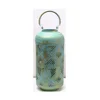Solid Handle Green Antique Finishes Candle Lantern