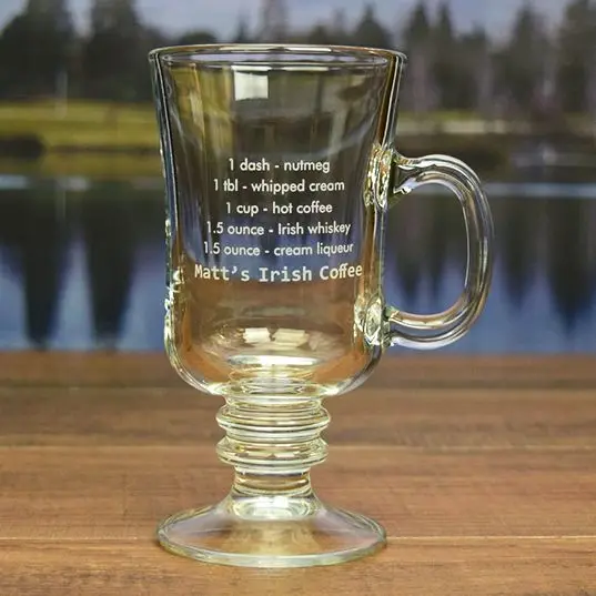 Custom Personalized Engraved Irish Coffee Mugs Buy Customized Engraved Design Logo Text