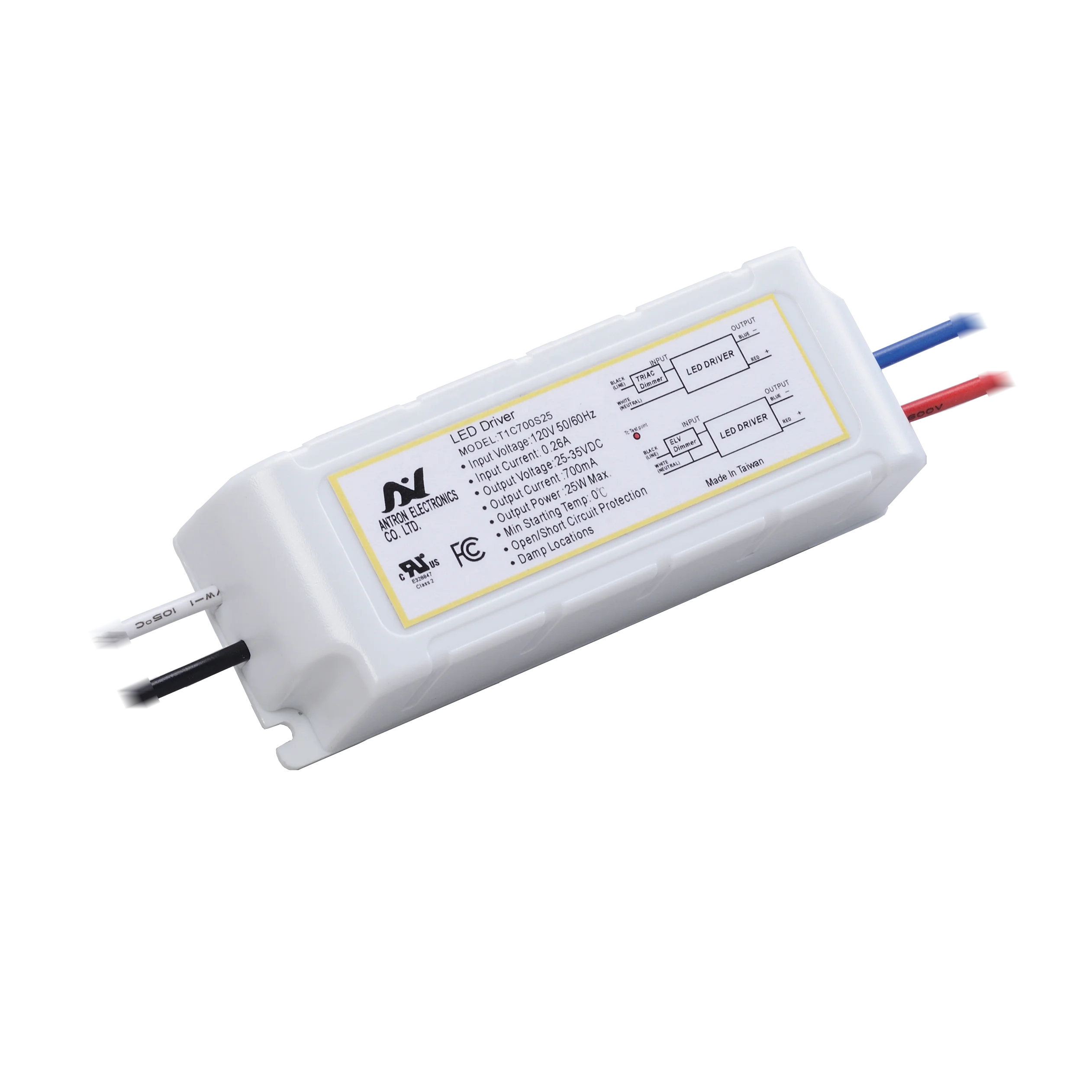 PFC 25W Dimmable Driver LED Triac Power Supply