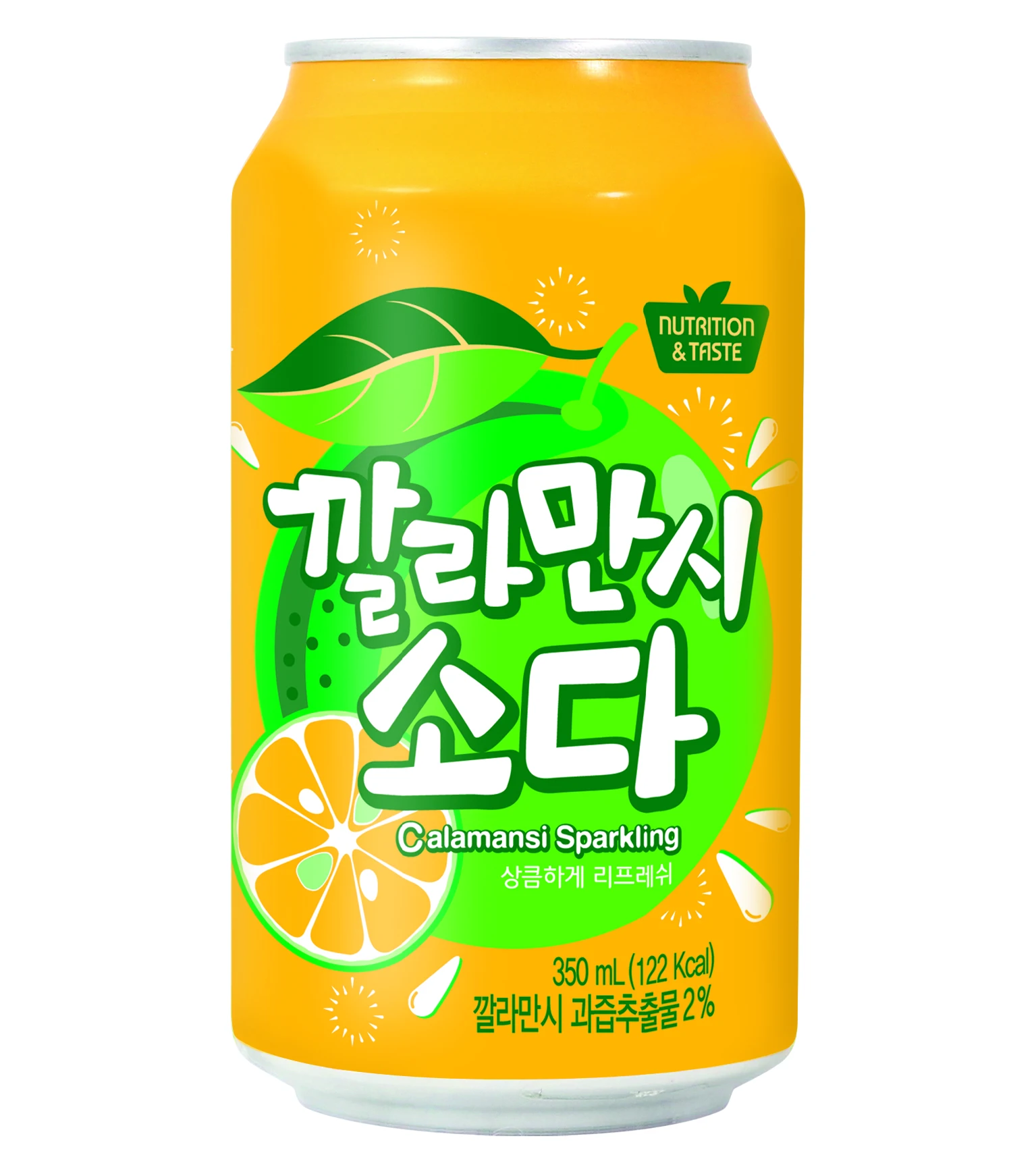 
Korean Fruit flavor Sparkling Canned Drink Calamansi Soda 350ml made in Korea 