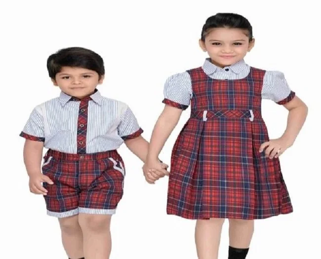 Boys School Uniform All Sizes Custom Logo High Standard School Uniform Customized Size Packing