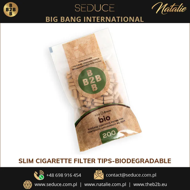 Natural And Organic Paper Material Biodegradable Cigarette Filter Tips