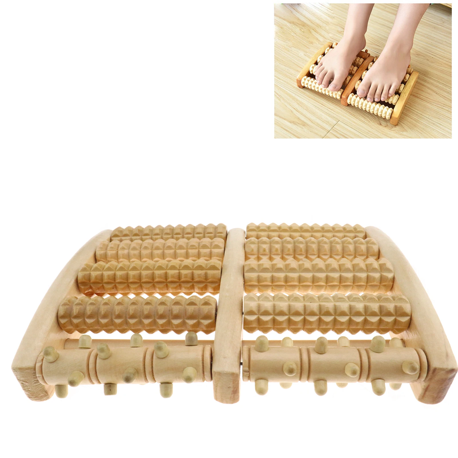 Wooden Massager Roller- Wooden Hand,Foot Massager- Roller Foot Feet ...