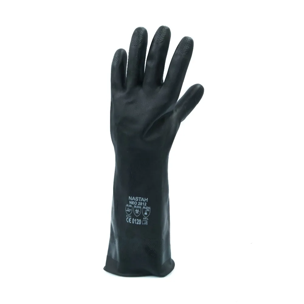 Black Neoprene Rubber Gloves Guantes De Neoprene Negros For Critical ...