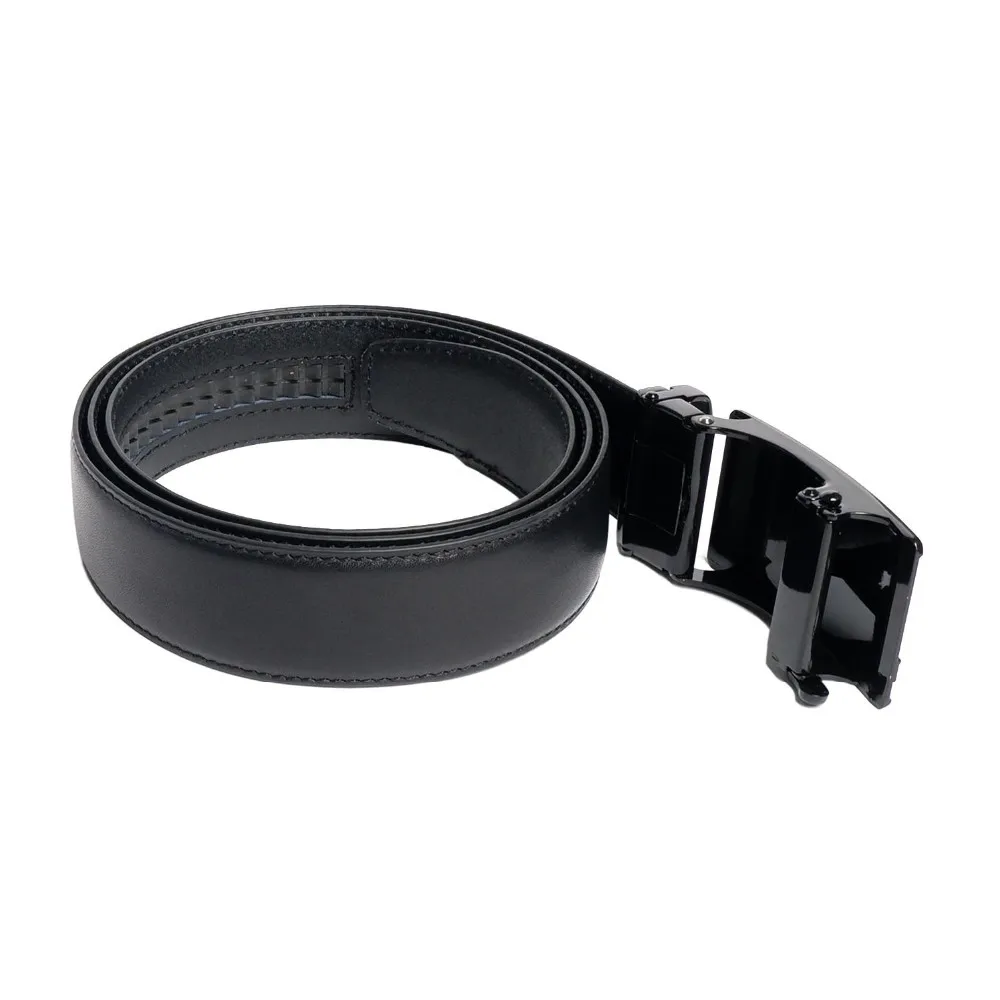 全粒面皮带男士自动皮带男士牛皮可以打印标志棘轮皮带-db04-bla02