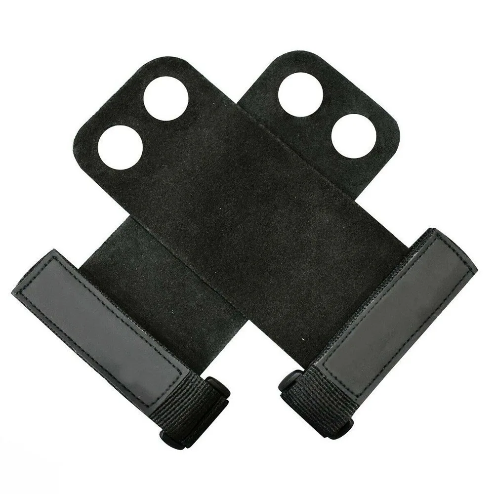 Hand Grips Gymnastics Weight Lifting Synthetic Leather Grips Two Hole