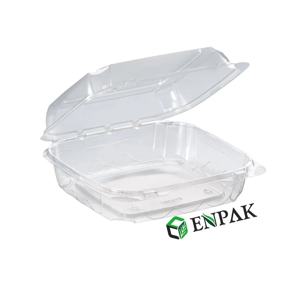 Food Grade PET Disposable Transparent Plastic Fruit Salad Box 