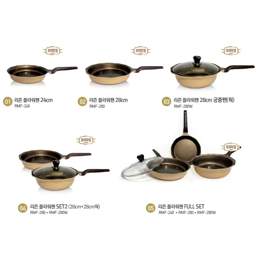 Premium No Burning Non Stick Flower Frying Pan 28cm Patented No Fine