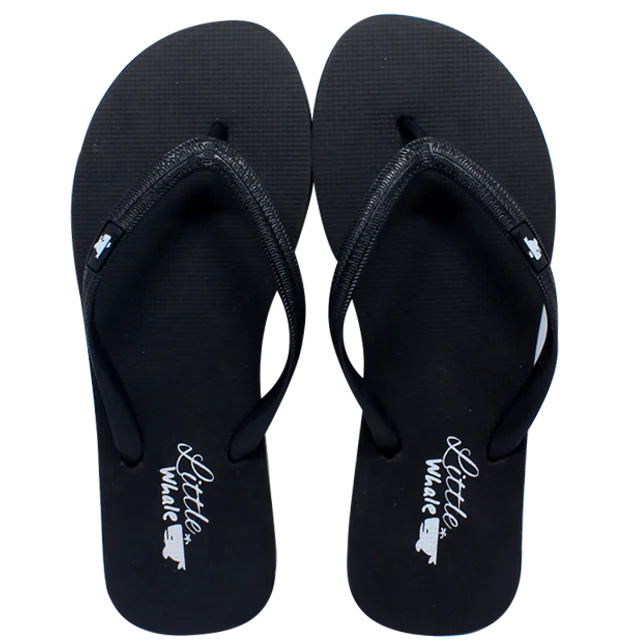 
Women Rubber Printed Slippers Flip Flops LR105 Black/Black 