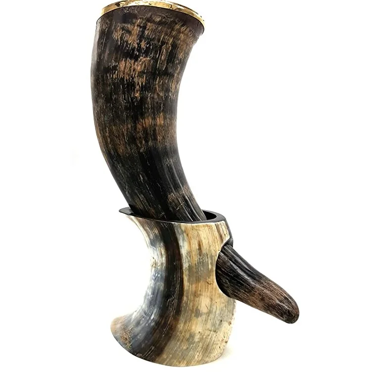 Best Viking Drinking Horn With Wood Plug Wine Drinking Horn And Antique ...