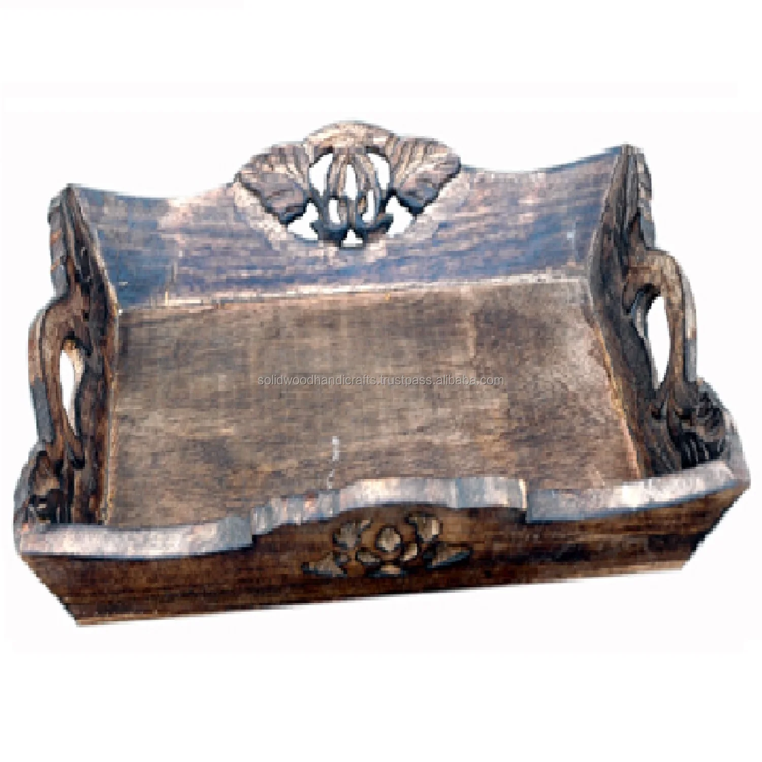 Wooden Tabletop Serving Tray Exclusive Design Item With Handmade Design