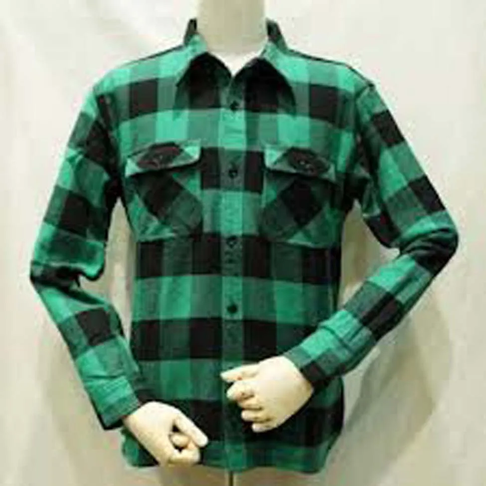 Woven Flannel Shirt Fabric Western Cut Flannel Shirt Cotton Oem
