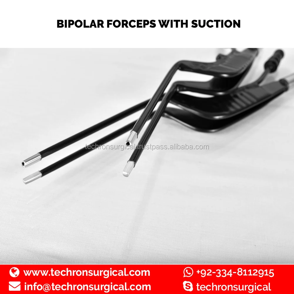 Bipolar Insulated Blunt Coagulation Forceps W/suction Channel 20cm