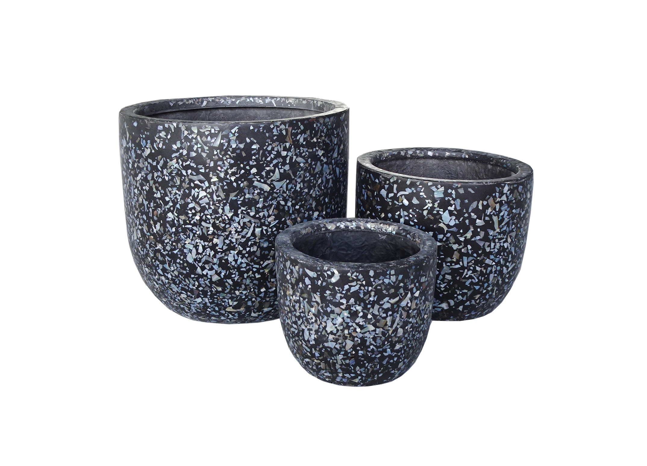 High Quality Home Decoration Poly Fiberglass Flower Pots With Mosaic Flower Garden Pots Planter