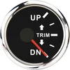 52mm Black face white light right side marine yacht boat trim meter gauge