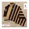 Men's R-neck half sleeve Auto Stripped Tshirt