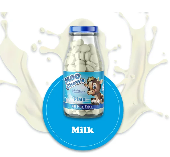
Moo Chews 48 tablets bottle Milk Healthy Snack Kids and Toddlers Milk Tablet High Calcium NZ made 