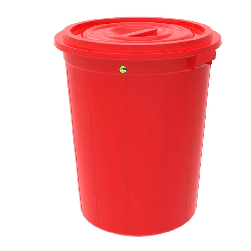 Factory Price Plastic Container 220 Liters With Lid To Keep Water And