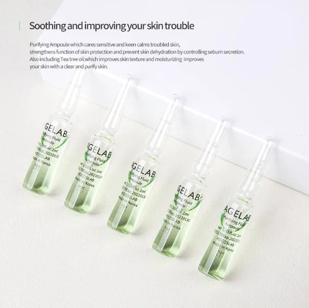 Agelab Purifying Fluid Ampoule 2ml X 10 Bottle 50g Made In Korea