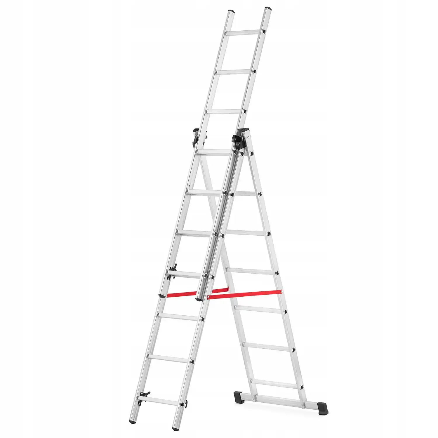 Ladder 3 Section Aluminum 3x7 Higher Aluminium Industrial Telescopic