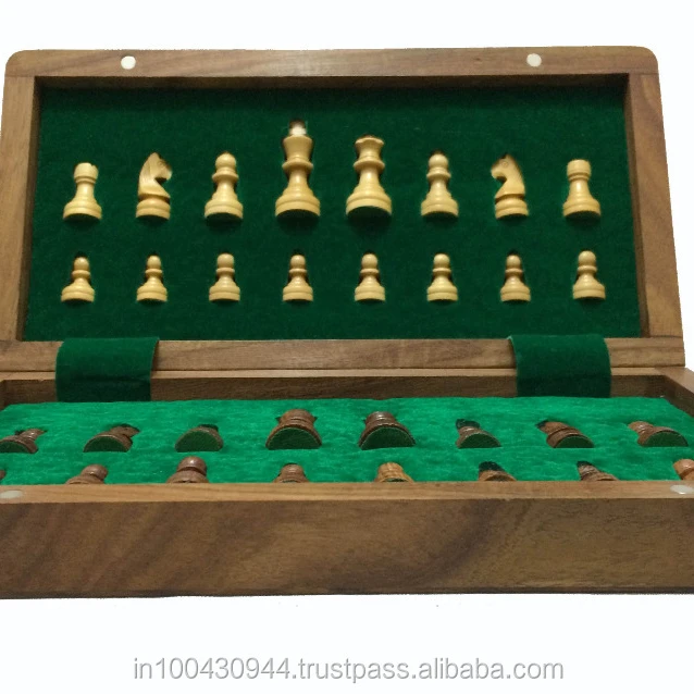 Folding Chess Set With Lock No Hinges Cardboard Box