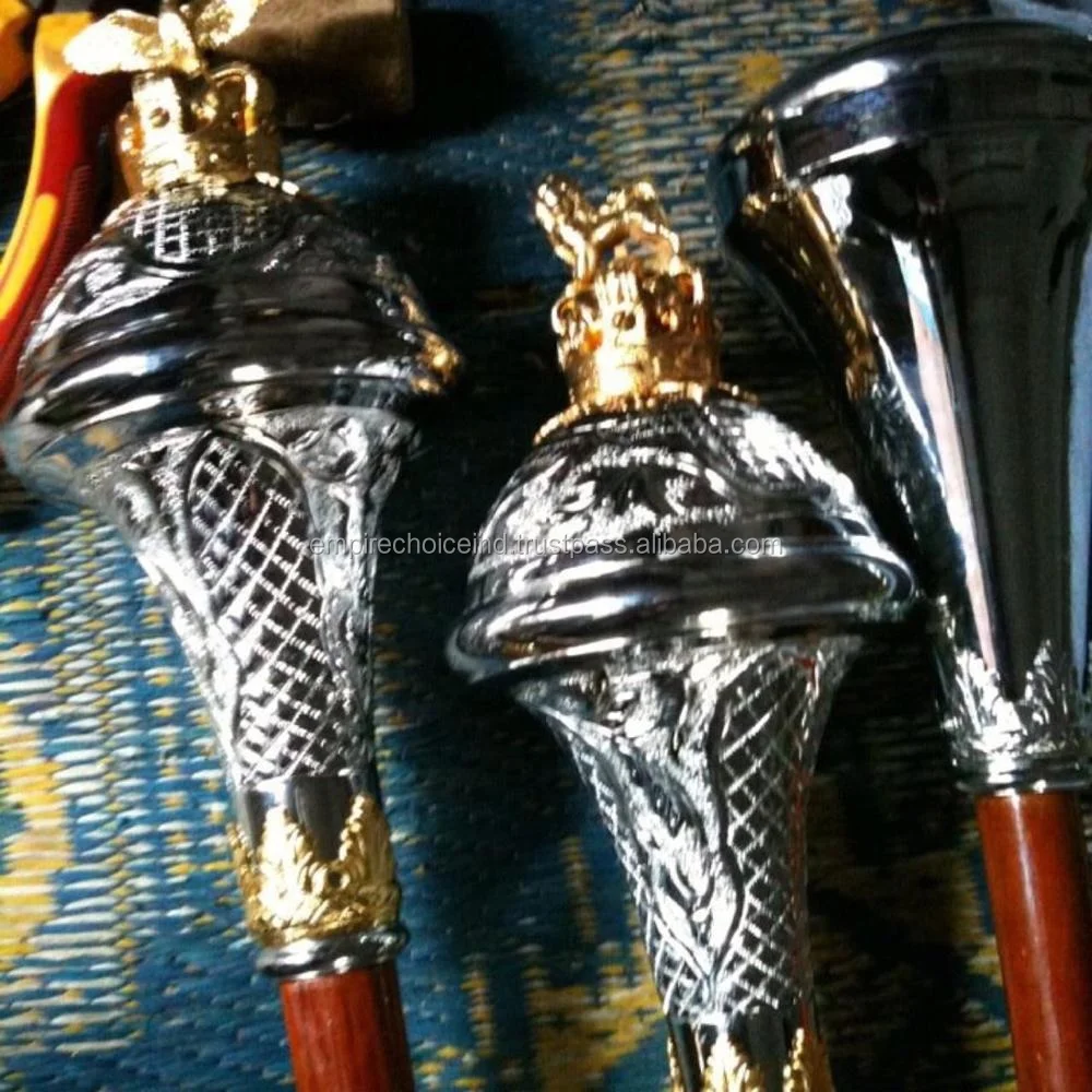 Drum Major Band Mace Stick With Staff,Stave,Lion Head / Customize Size